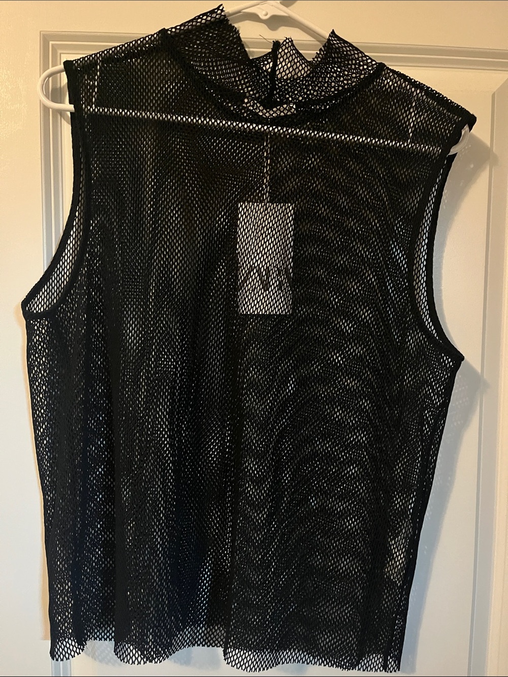 Zara Black Sleeveless Mesh Tank Top